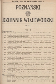 Poznański Dziennik Wojewódzki. 1935, nr 43