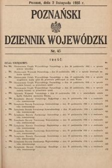 Poznański Dziennik Wojewódzki. 1935, nr 45