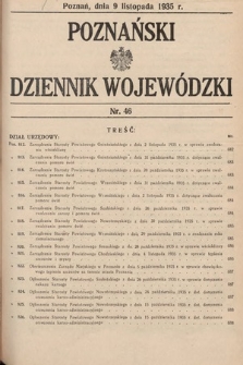 Poznański Dziennik Wojewódzki. 1935, nr 46