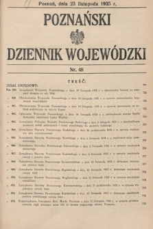 Poznański Dziennik Wojewódzki. 1935, nr 48