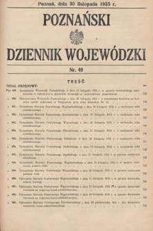Poznański Dziennik Wojewódzki. 1935, nr 49