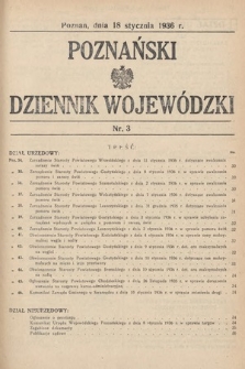 Poznański Dziennik Wojewódzki. 1936, nr 3
