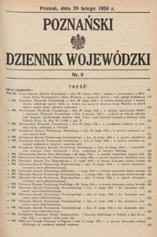 Poznański Dziennik Wojewódzki. 1936, nr 9