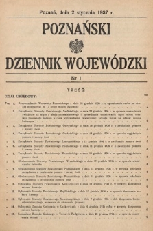 Poznański Dziennik Wojewódzki. 1937, nr 1
