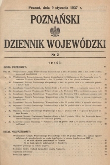 Poznański Dziennik Wojewódzki. 1937, nr 2
