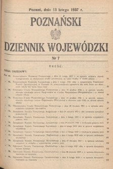Poznański Dziennik Wojewódzki. 1937, nr 7