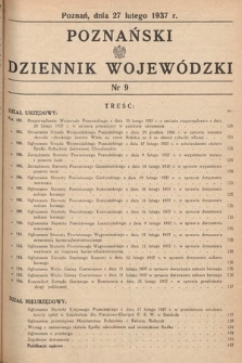 Poznański Dziennik Wojewódzki. 1937, nr 9