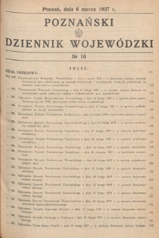 Poznański Dziennik Wojewódzki. 1937, nr 10