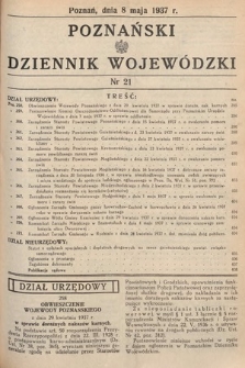 Poznański Dziennik Wojewódzki. 1937, nr 21