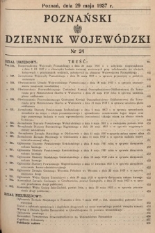 Poznański Dziennik Wojewódzki. 1937, nr 24
