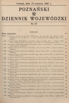 Poznański Dziennik Wojewódzki. 1937, nr 27