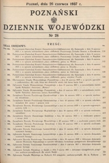 Poznański Dziennik Wojewódzki. 1937, nr 28