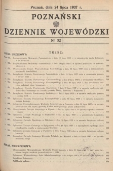 Poznański Dziennik Wojewódzki. 1937, nr 32