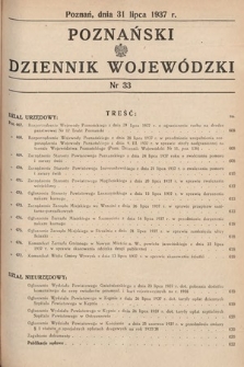 Poznański Dziennik Wojewódzki. 1937, nr 33