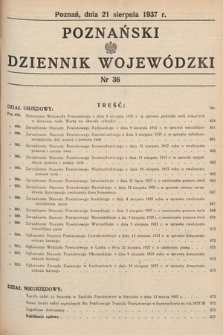 Poznański Dziennik Wojewódzki. 1937, nr 36
