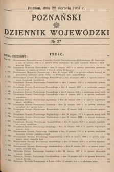 Poznański Dziennik Wojewódzki. 1937, nr 37