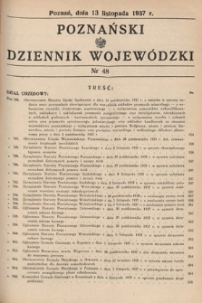 Poznański Dziennik Wojewódzki. 1937, nr 48