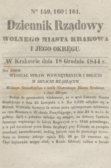 Dziennik Rządowy Wolnego Miasta Krakowa i Jego Okręgu. 1844, nr 159-161
