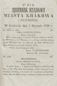 Dziennik Miasta Krakowa i Jego Okręgu. 1850, nr 3-4 