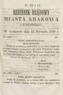 Dziennik Miasta Krakowa i Jego Okręgu. 1850, nr 13-14