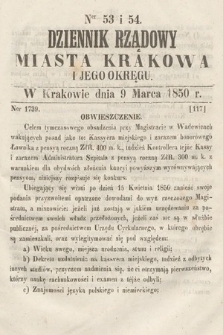 Dziennik Miasta Krakowa i Jego Okręgu. 1850, nr 53-54