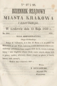 Dziennik Miasta Krakowa i Jego Okręgu. 1850, nr 97-98