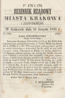 Dziennik Miasta Krakowa i Jego Okręgu. 1850, nr 171-172