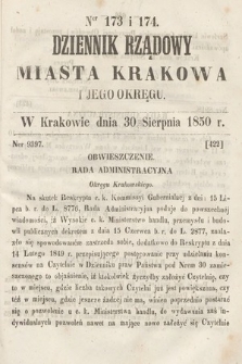 Dziennik Miasta Krakowa i Jego Okręgu. 1850, nr 173-174