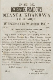 Dziennik Miasta Krakowa i Jego Okręgu. 1850, nr 263-277