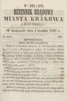 Dziennik Miasta Krakowa i Jego Okręgu. 1850, nr 278-279