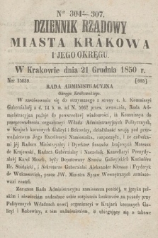 Dziennik Miasta Krakowa i Jego Okręgu. 1850, nr 304-307