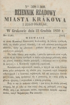 Dziennik Miasta Krakowa i Jego Okręgu. 1850, nr 308-309