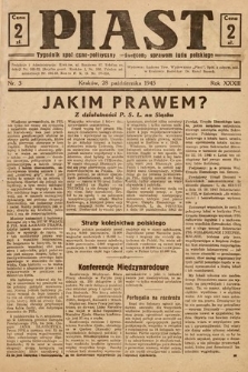Piast : tygodnik społeczno-polityczny poświęcony sprawom ludu polskiego. 1945, nr 3
