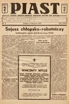 Piast : tygodnik społeczno-polityczny poświęcony sprawom ludu polskiego. 1945, nr 4
