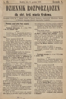 Dziennik Rozporządzeń dla Stoł. Król. Miasta Krakowa. 1889, L. 13
