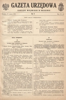 Gazeta Urzędowa Zarządu Miejskiego w Krakowie. 1950, nr 2