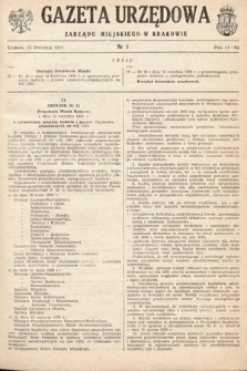 Gazeta Urzędowa Zarządu Miejskiego w Krakowie. 1950, nr 5