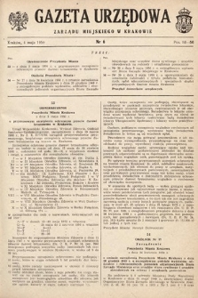 Gazeta Urzędowa Zarządu Miejskiego w Krakowie. 1950, nr 6
