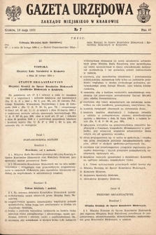 Gazeta Urzędowa Zarządu Miejskiego w Krakowie. 1950, nr 7