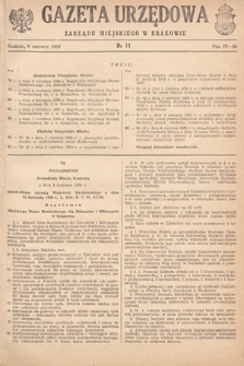 Gazeta Urzędowa Zarządu Miejskiego w Krakowie. 1950, nr 11