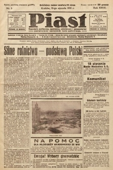 Piast : tygodnik polityczny, społeczny, oświatowy i gospodarczy poświęcony sprawom ludu polskiego. 1939, nr 3