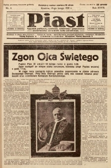Piast : tygodnik polityczny, społeczny, oświatowy i gospodarczy poświęcony sprawom ludu polskiego. 1939, nr 8