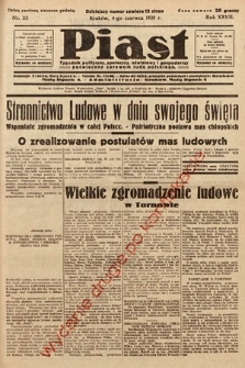 Piast : tygodnik polityczny, społeczny, oświatowy i gospodarczy poświęcony sprawom ludu polskiego. 1939, nr 23