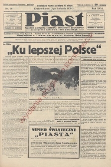 Piast : tygodnik polityczny, społeczny, oświatowy i gospodarczy, poświęcony sprawom ludu polskiego. 1938, nr 14