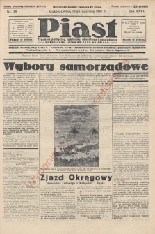 Piast : tygodnik polityczny, społeczny, oświatowy i gospodarczy, poświęcony sprawom ludu polskiego. 1938, nr 38