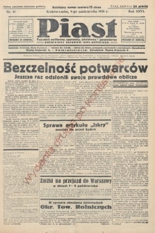 Piast : tygodnik polityczny, społeczny, oświatowy i gospodarczy, poświęcony sprawom ludu polskiego. 1938, nr 41