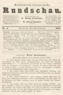 Medizinisch-Chirurgische Rundschau. 1865, nr 8