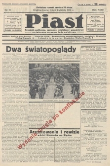 Piast : tygodnik polityczny, społeczny, oświatowy i gospodarczy, poświęcony sprawom ludu polskiego. 1936, nr 17
