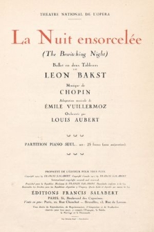 La nuit ensorcelée = (The bewitching night) : ballet en deux tableaux de Leon Bakst