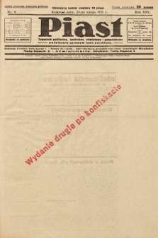 Piast : tygodnik polityczny, społeczny, oświatowy i gospodarczy poświęcony sprawom ludu polskiego. 1937, nr 9